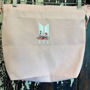 NWOT BTS Merchandise Canvas Shoulder Bag Hobo Crossbody Handbag Casual Tote.